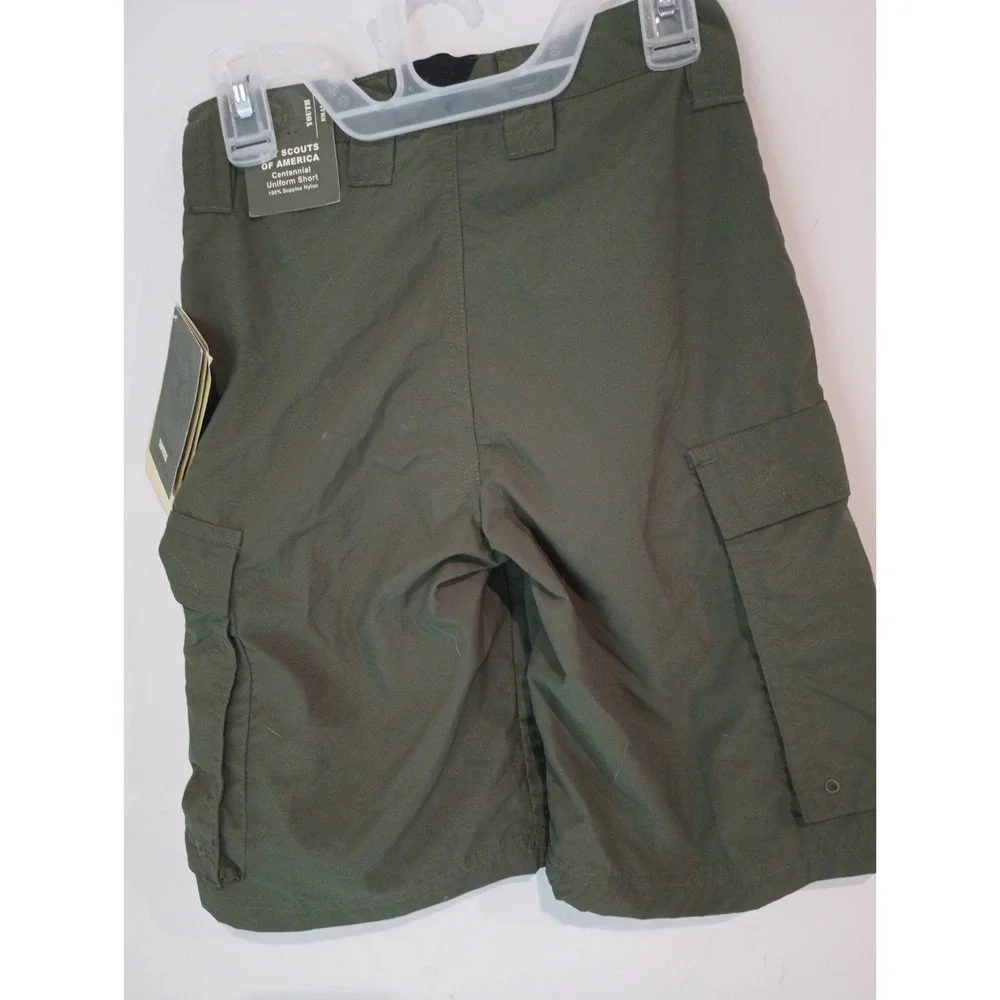 NWT Boy Scouts of America Centennial Canvas/Supplex Uniform Cargo Shorts Youth S